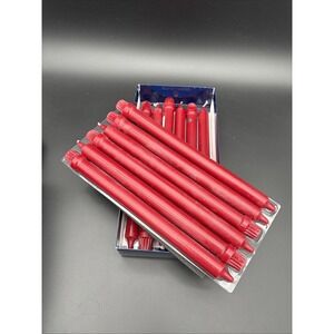 VTG Colonial Candle 12" Classic Taper Dinner Candles Box of 12 Unscented Red